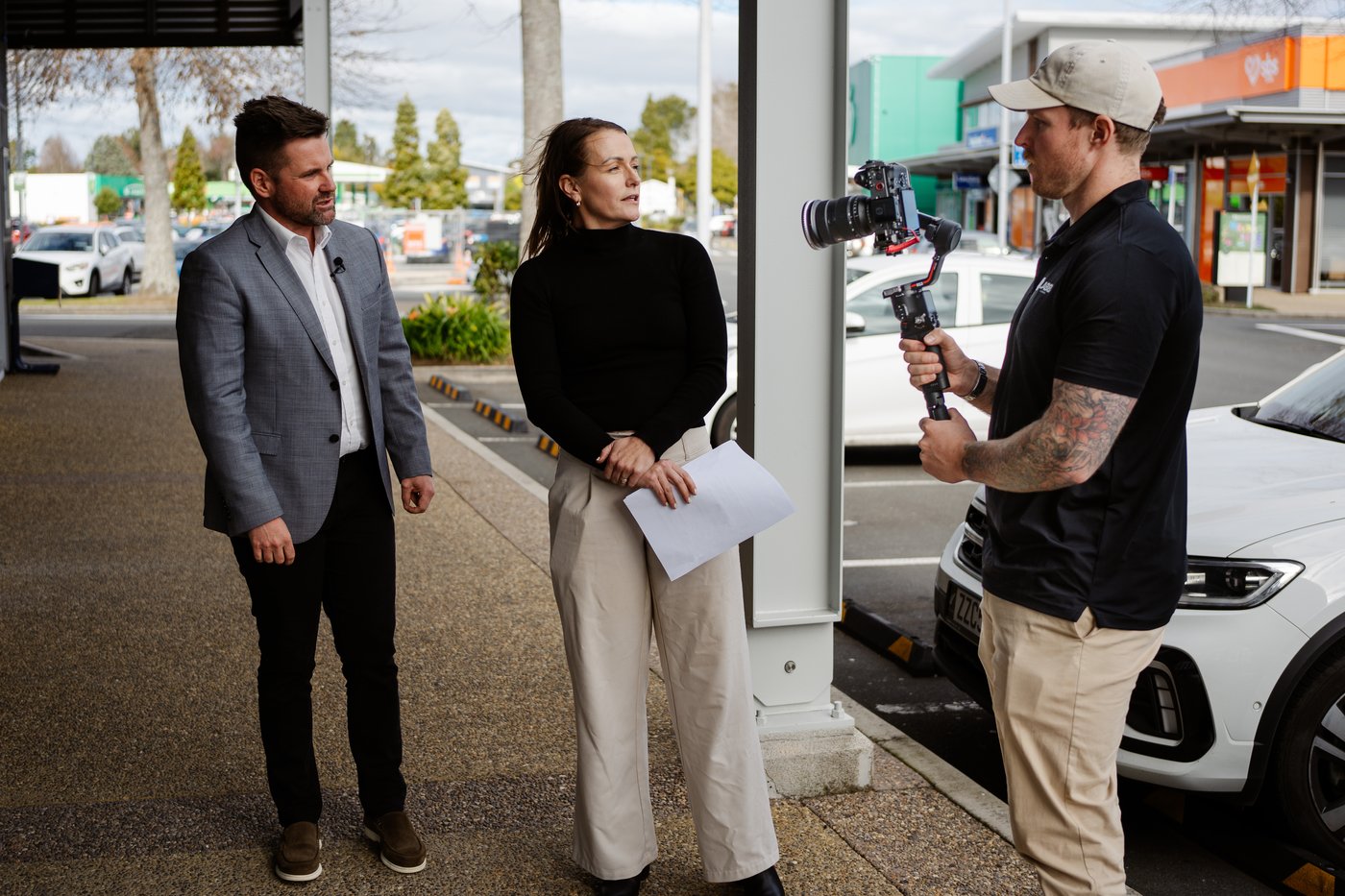 Whitehouse Media filming a real estate agent interview, Tauranga